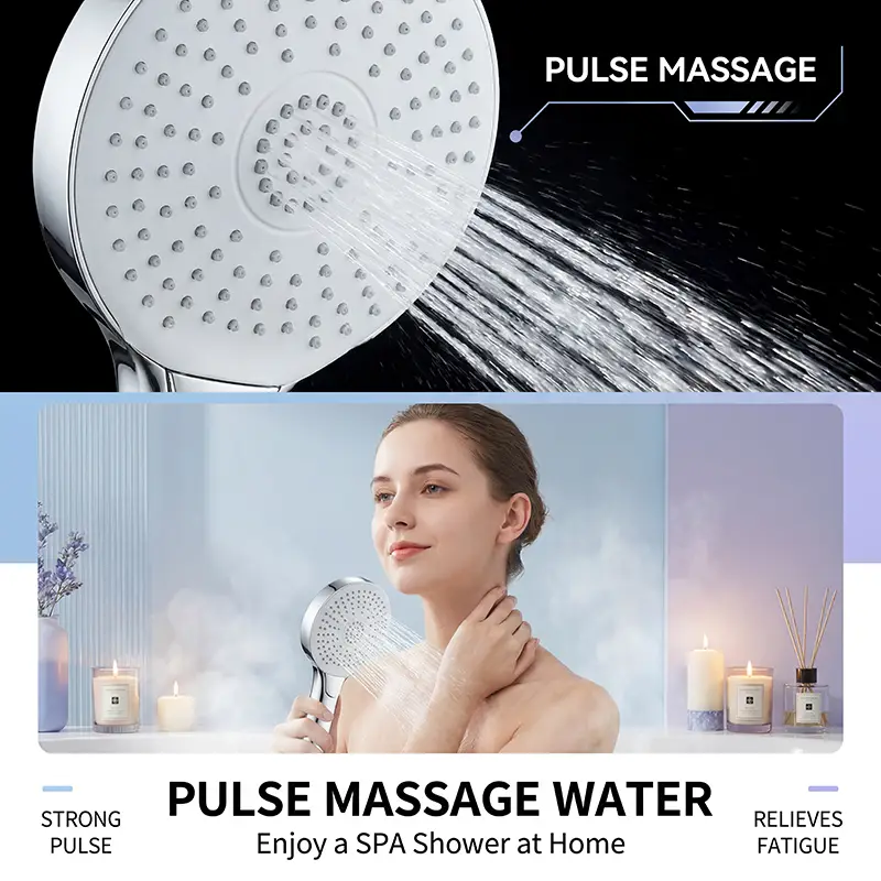 Tombol Desain Kamar Mandi sing bisa diatur ABS Square Hand Shower