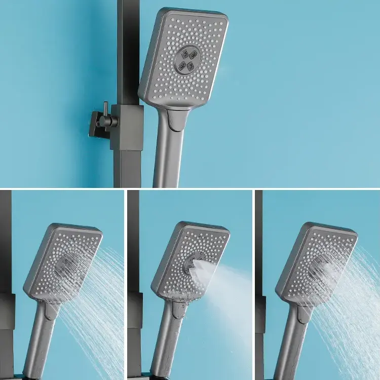 Sirah Pancuran Siji Tombol karo Nozzles Self-Cleaning