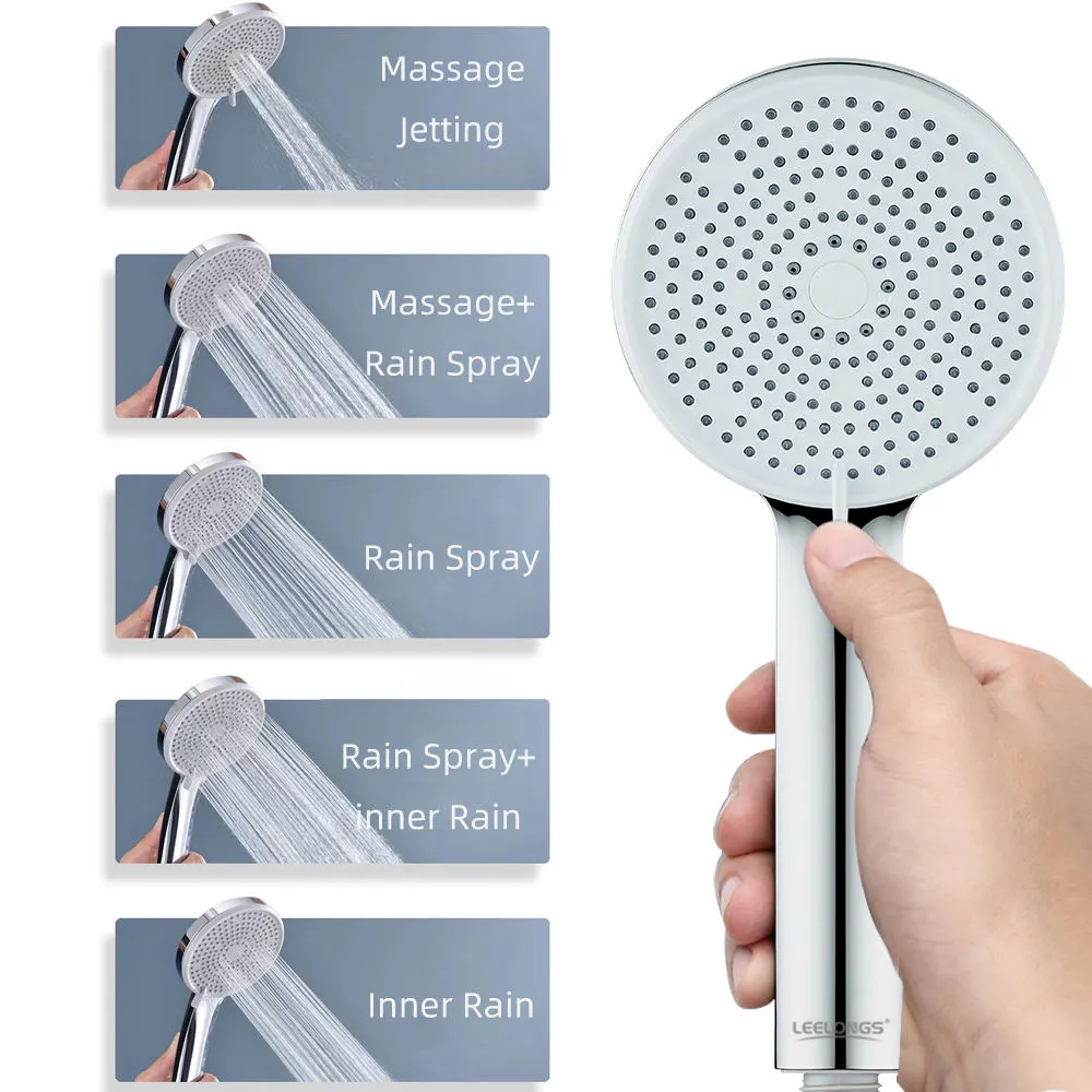 Kepala Pancuran Self-Cleaning kanthi Antarmuka Universal